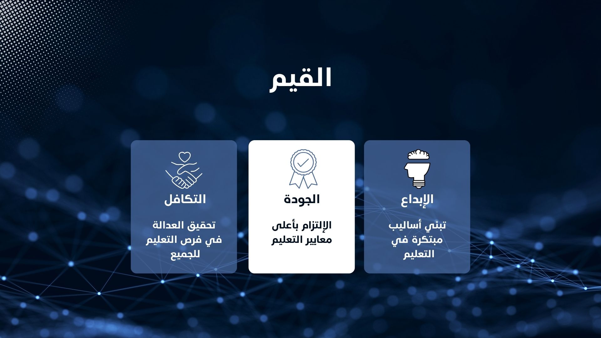 قيم جمعية آفاق المعرفة