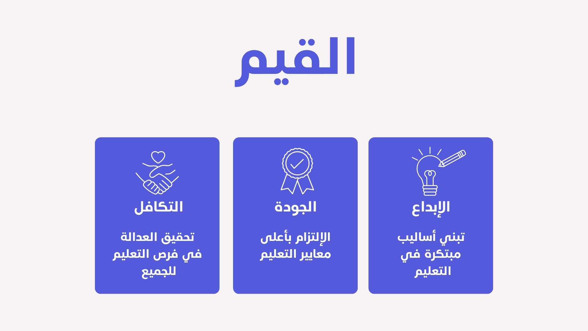 قيم جمعية آفاق المعرفة